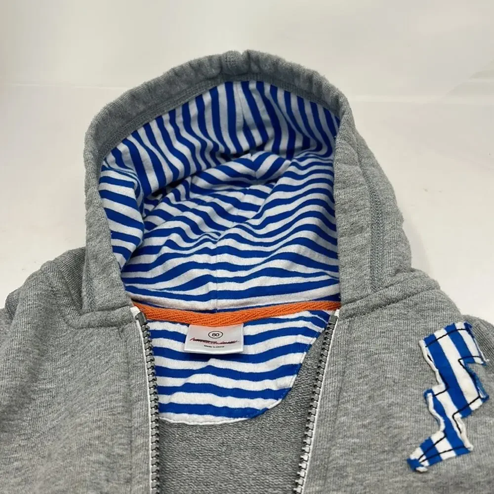 Hanna Andersson Boys Gray Full Zip Hoodie Size 80 (2)